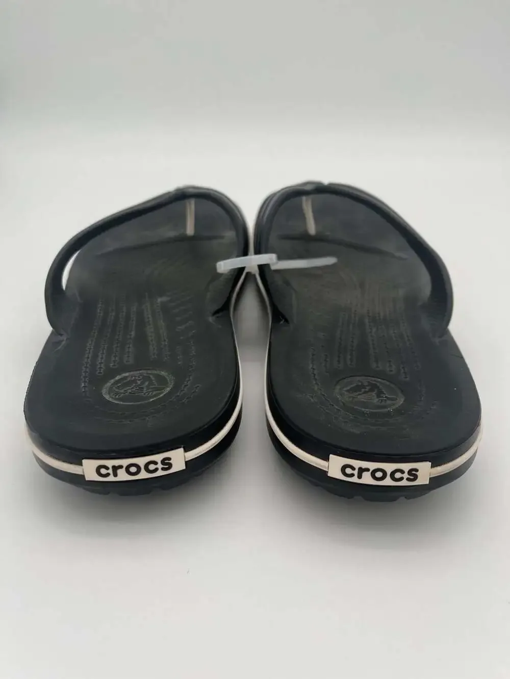 Crocs Crocband Unisex Black Flip Flop Sandals Mens 12 beach shower shoes